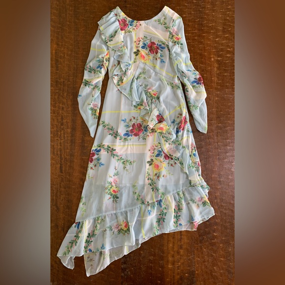 NWT ASOS Size 6 Spring Themed Floral Print Long Sleeve Midi Dress - Picture 10 of 10